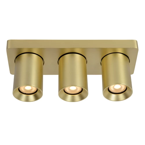 Lucide NIGEL - Deckenstrahler - LED Dim to warm - GU10 - 3x5W 2200K/3000K - Mattes Gold / Messing - detail 1